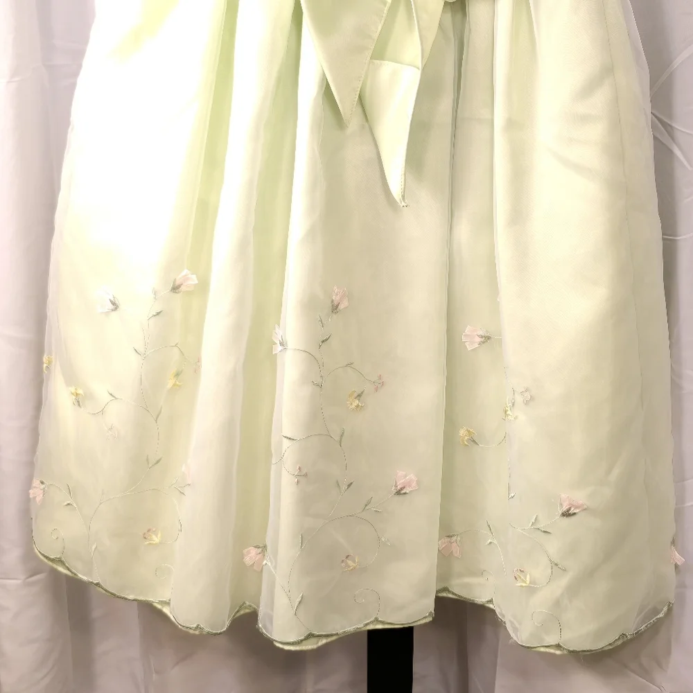 Elegant Light Green Sleeveless Spring or‎ Easter Dress